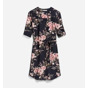 Navy floral shirt dress. Stitch fix.